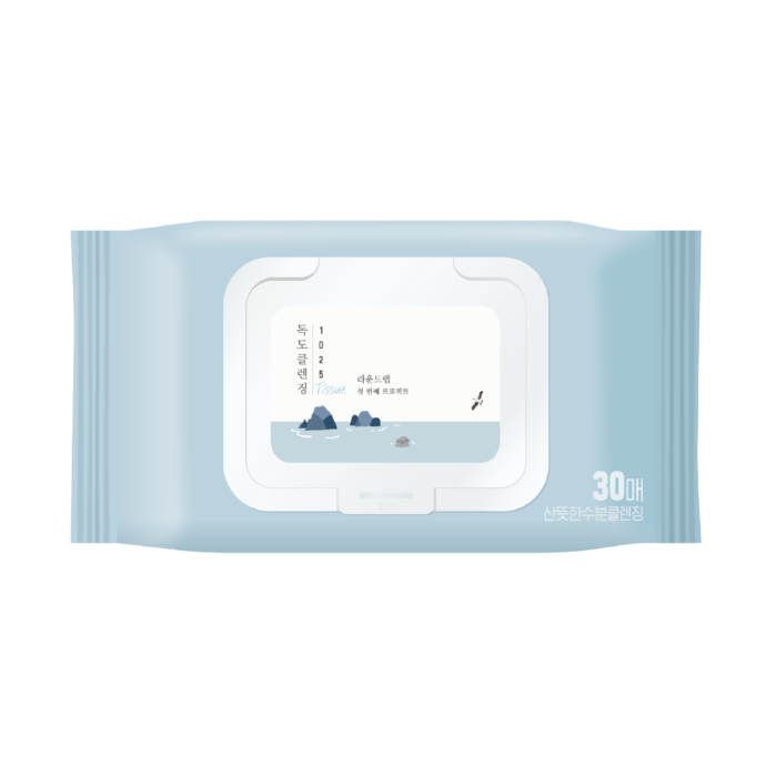 Очищувальні серветки з морською водою ROUND LAB 1025 Dokdo Cleansing Tissue (30 штук)