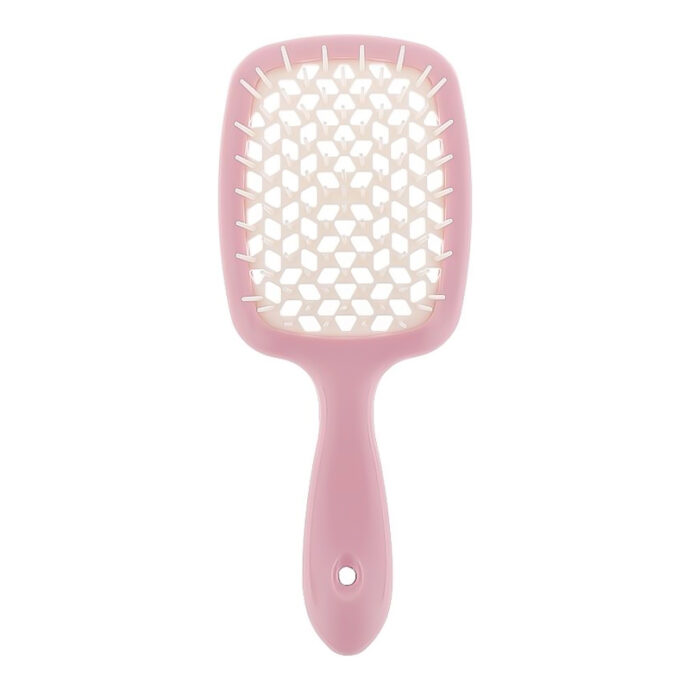 Гребінець SUPER BRUSH рожевий з білим від Janeke