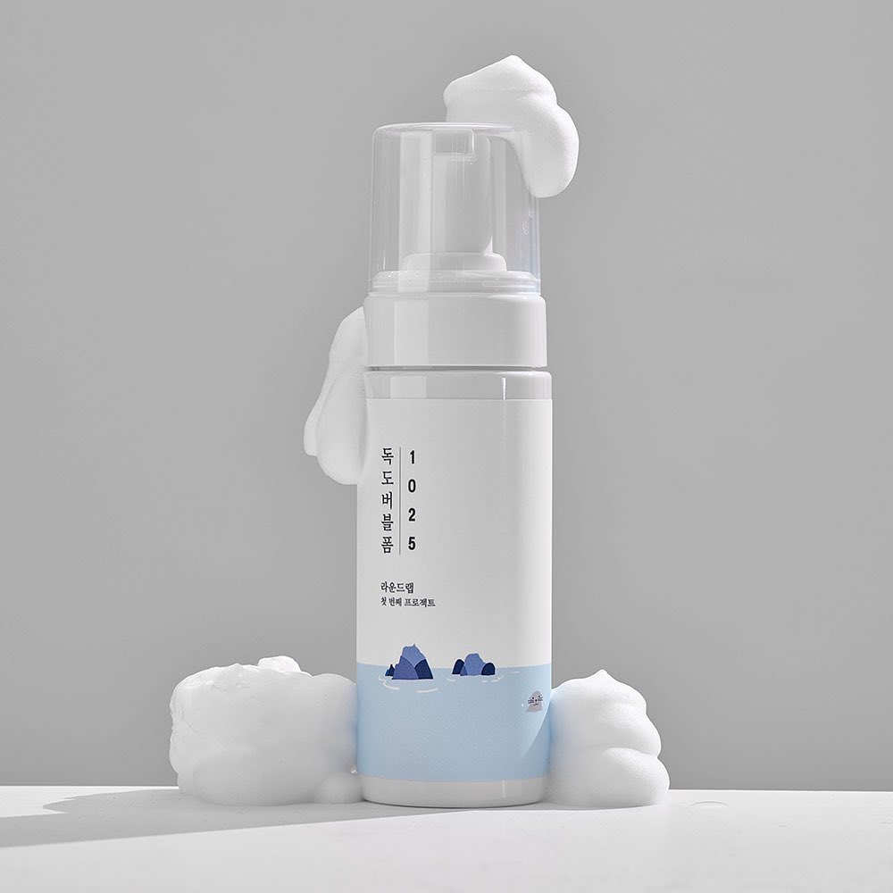 Очищуюча пінка для проблемної шкіри 1025 Dokdo Bubble Foam від ROUND LAB - Зображення 2